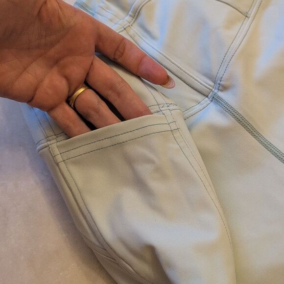 NWT Free People Keep It Up Leggings Light Blue Mint High-Waisted size M - Picture 5 of 11